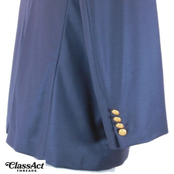 Lauren Ralph Lauren Pure New Wool Gold 2 Button Blazer Sport Coat Jacket 42R - Picture 3 of 11